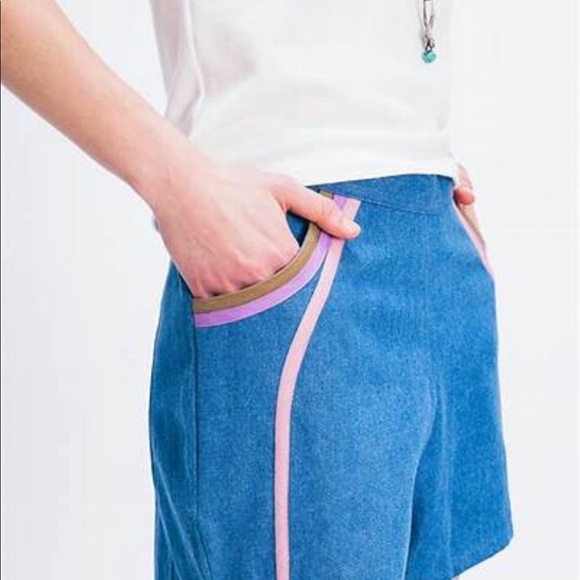 Samantha Pleet denim spectrum short 4 garmentory - Picture 2 of 9